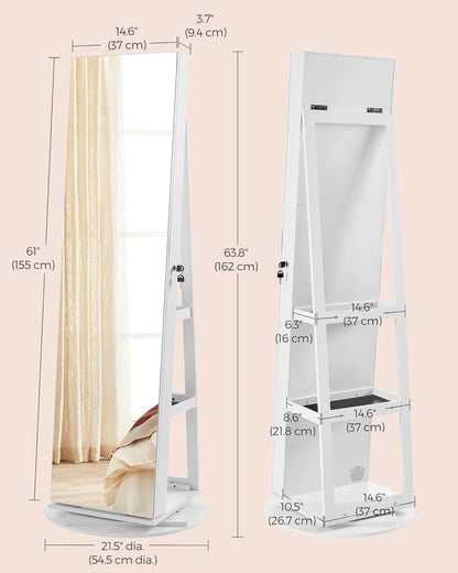 Spiegel mit Ablage und Schmuckfach