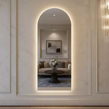 Ovaler Pinterest-LED-Spiegel | 150 × 170 cm