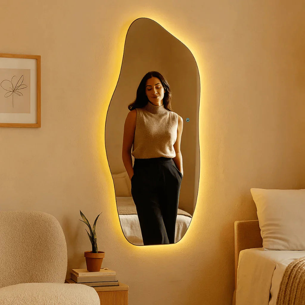 Organischer Lopazzi-Körperpiegel mit LED-Touch | 115×60 cm